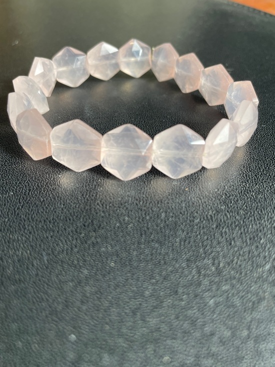 Designs by Ch Lovin Jewelry - Rose Quarz Stretch Bracelet.